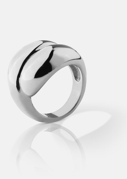 Pierścionek Bold Flow - 18k Posrebrzany