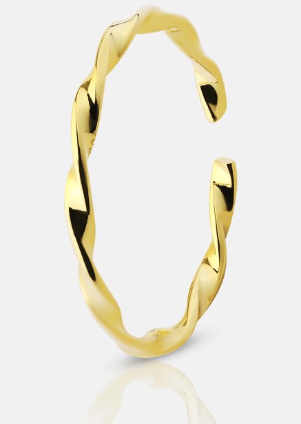 Pierścionek Twist Whisper - 18k Pozłacany