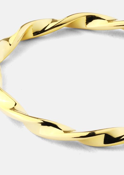 Pierścionek Twist Whisper - 18k Pozłacany