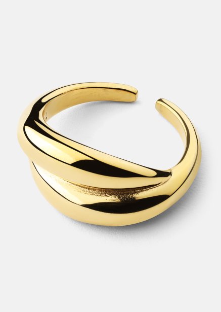 Pierścionek Wave Bold - 18k Pozłacany