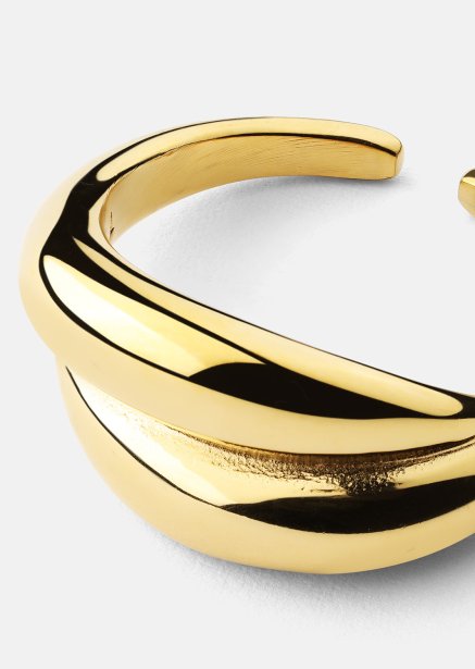 Pierścionek Wave Bold - 18k Pozłacany