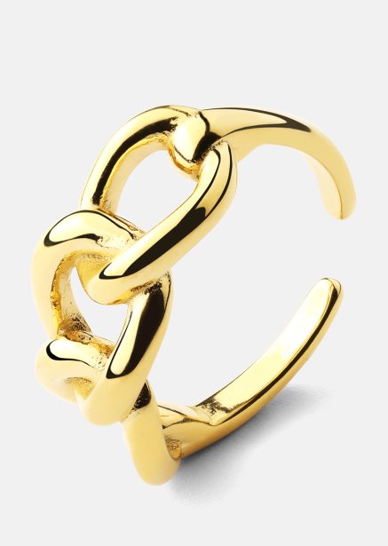 Pierscionek Golden Link - 18K Pozłacany