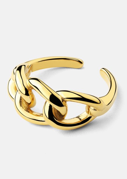 Pierscionek Golden Link - 18K Pozłacany