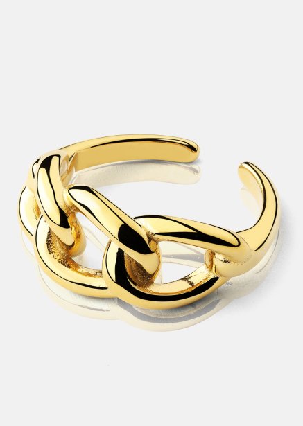 Pierscionek Golden Link - 18K Pozłacany