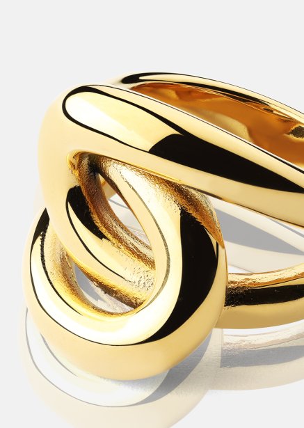 Pierscionek Infinity Knot - 18k Pozłacany