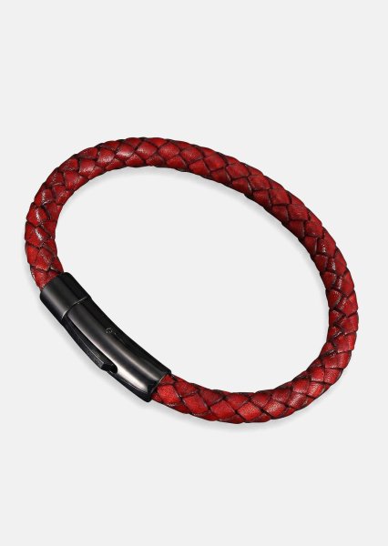Bransoletka skórzana Crimson Twine