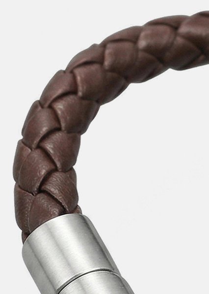 Bransoletka skórzana Iron Weave