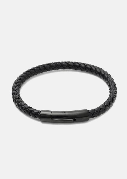 Bransoletka skórzana Onyx Weave