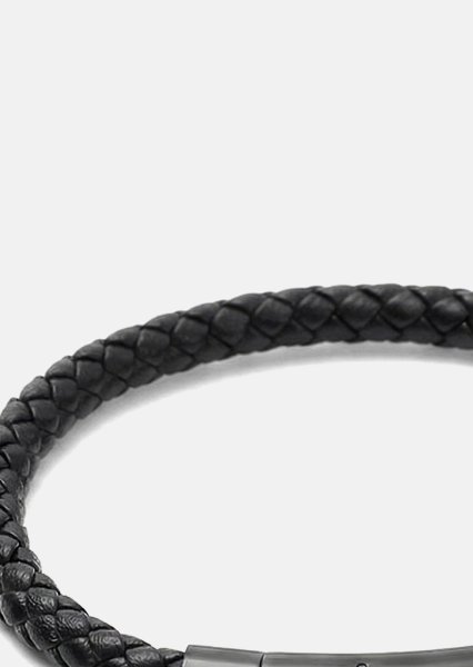 Bransoletka skórzana Onyx Weave