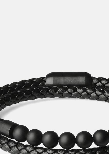 Bransoletka skórzana Raven Weave
