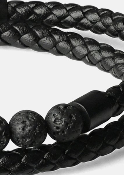 Bransoletka skórzana Obsidian Grip