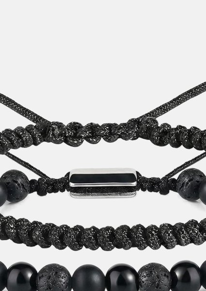 Bransoletka z koralików Obsidian Knot