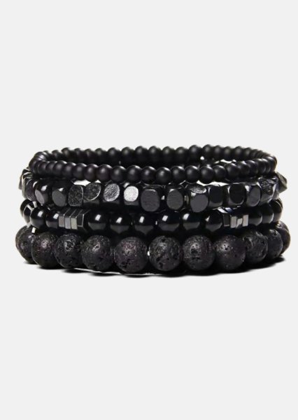Bransoletka z koralików Obsidian Pulse