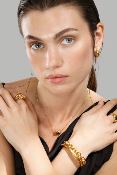 Pierscionek Infinity Knot - 18k Gold Plated