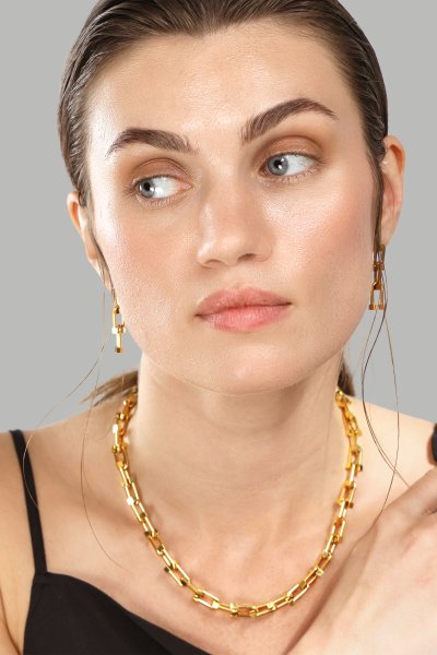 Kolczyki Link Luxe – 18k Pozłacane