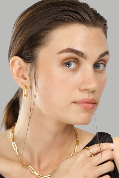  Piers`cionek Bold Chain - 18K Plated Gold