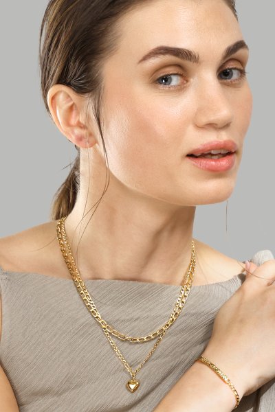 Naszyjnik Figaro Chain - 18k Pozłacany
