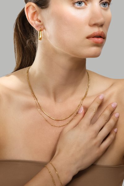 Kolczyk TriBold - 18k Gold Plated