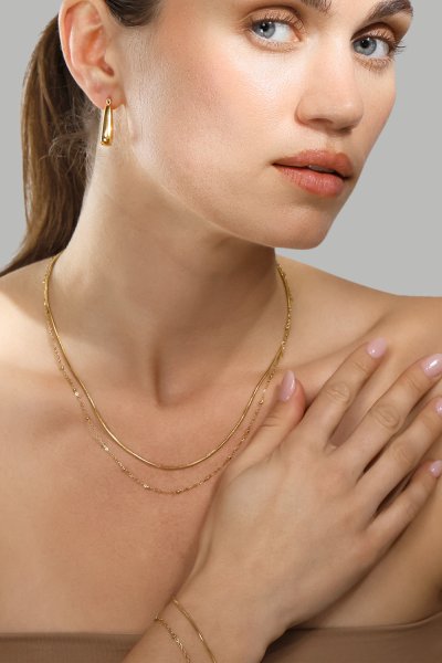 Kolczyk TriBold - 18k Gold Plated