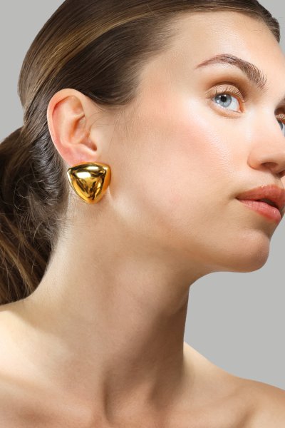 Kolczyki Bold Curve – 18k Pozłacane