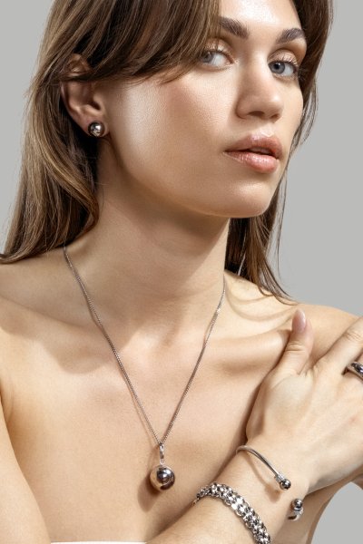 Bransoletka Silver Link - Posrebrzana