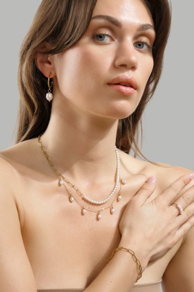 Naszyjnik Pearl Harmony - 18k Gold Plated