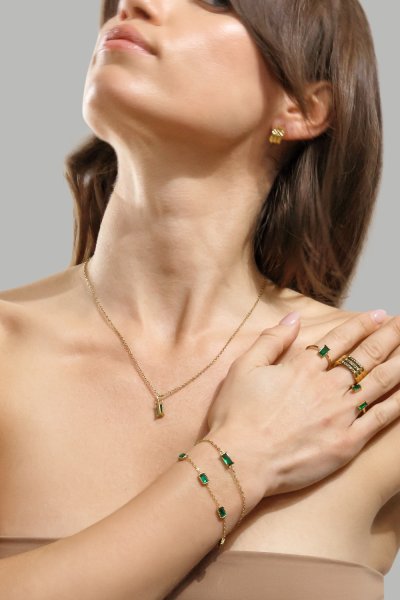 Naszyjnik Emeraldis - 18k Gold Plated
