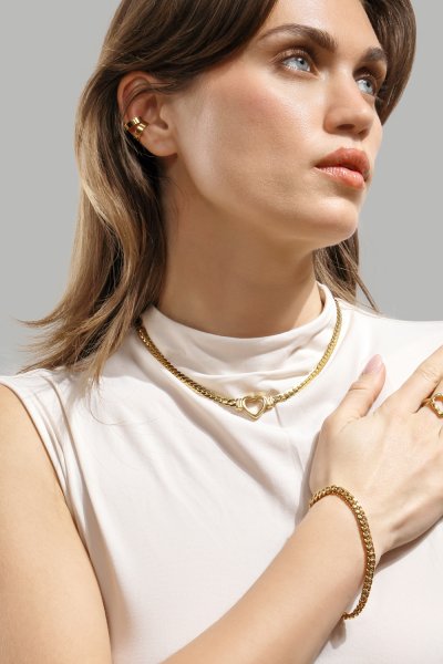 Kolczyk Petite Hoop - 18k Gold Plated