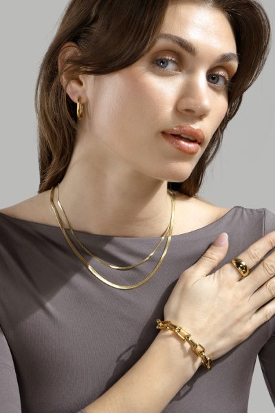 Boldura Pierścionek - 18k Gold Plated