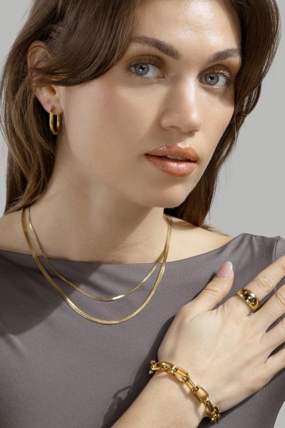 Boldura Pierścionek - 18k Gold Plated