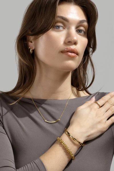 Kolczyk Shimmer Hoops - 18k Gold Plated