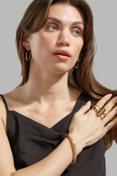 Kolczyk Waves - 18k Gold Plated