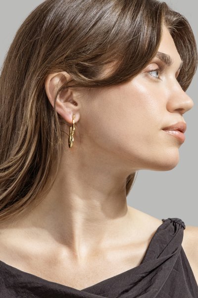 Kolczyk Waves - 18k Gold Plated