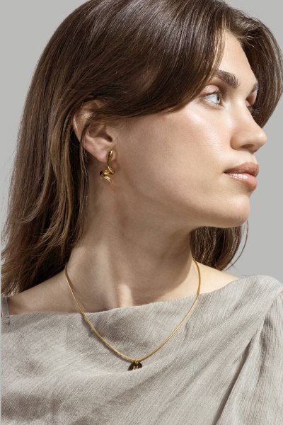 Serpentis Kolczyki – 18k Pozłacane