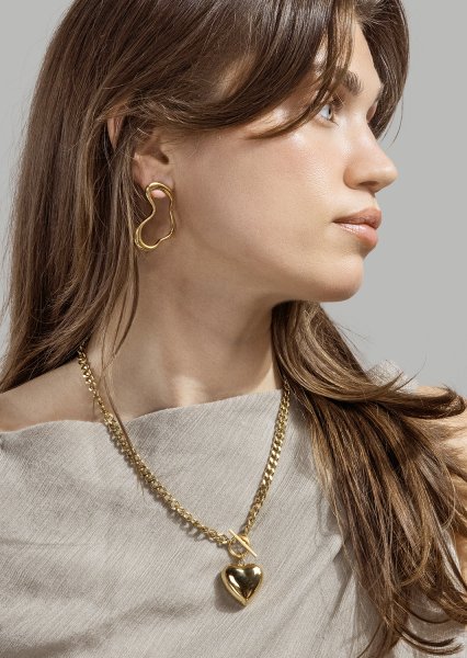 Fluid Glow Kolczyk - 18k Gold Plated