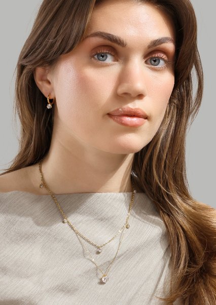 Radiance Drop Kolczyki – 18k Pozłacane
