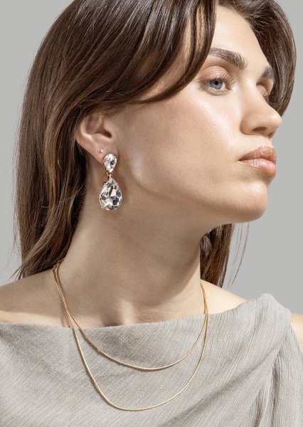 Azulora White Kolczyki – 18k Pozłacane