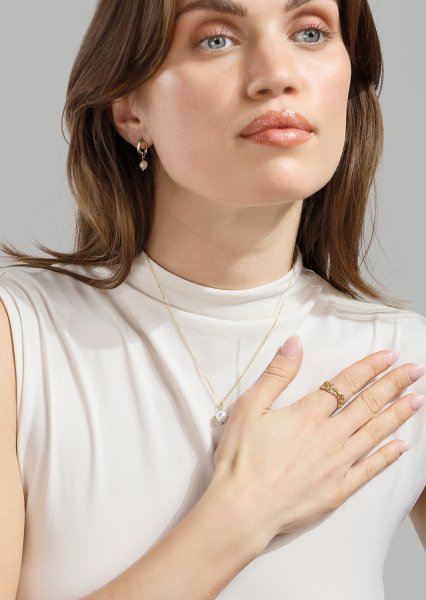 Naszyjnik North Pearl - 18k Pozłacany