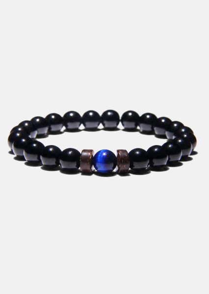 Bransoletka z koralików Obsidian Axis