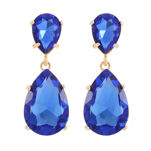 Azulora Blue Kolczyki – 18k Pozłacane