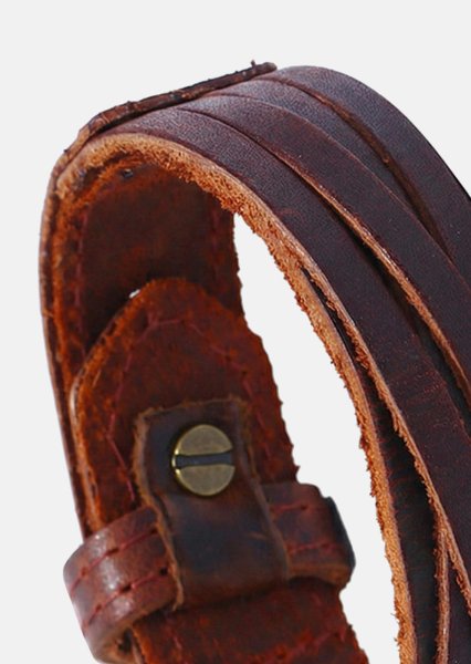 Bransoletka skórzana Rugged Vow
