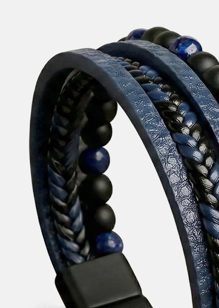 Bransoletka skórzana Midnight Knot
