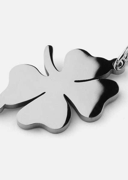 Golden Clover Charm Bracelet - Posrebrzana