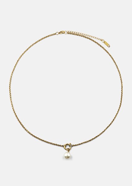 Naszyjnik Opal Circle Necklace - 18k Pozłacany