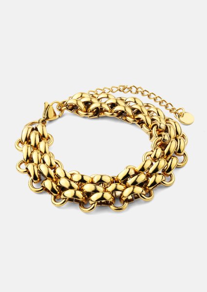 Bransoletka Power Link - 18k Pozłacana