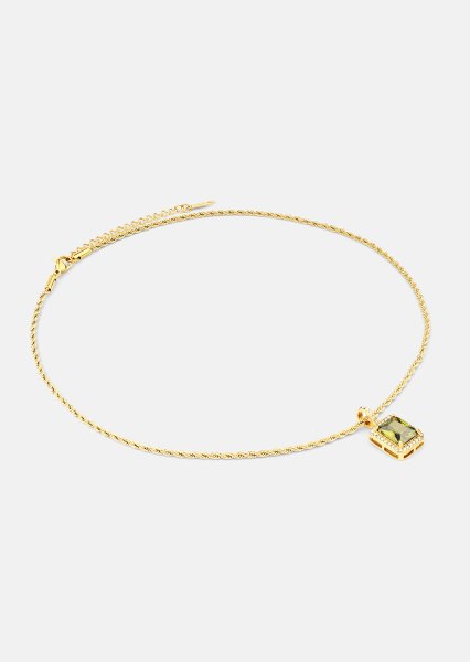 Naszyjnik Green Luxe - 18k Pozłacany