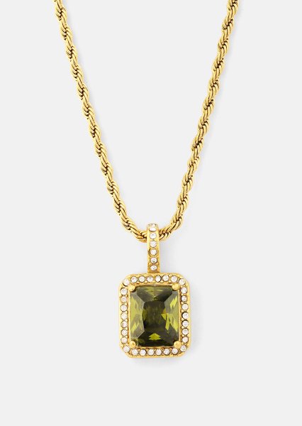 Naszyjnik Green Luxe - 18k Pozłacany