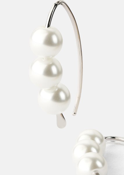 Kolczyk Pearl Arc - Posrebrzany