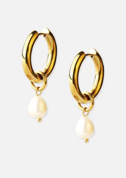 Kolczyk Pearl Drop - 18k Pozłacany