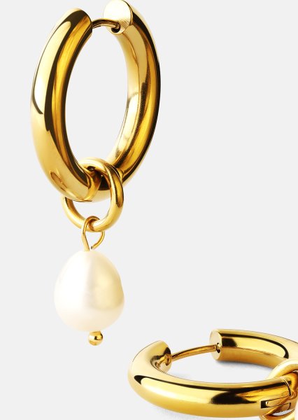 Kolczyk Pearl Drop - 18k Pozłacany